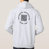 Vorlage für benutzerdefinierten QR-Code und Geschä Hoodie (Rückseite)