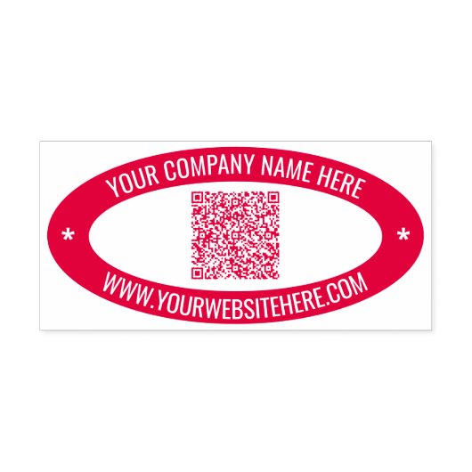 Vorlage für benutzerdefinierten QR-Code und Oval-B Permastempel (Design)