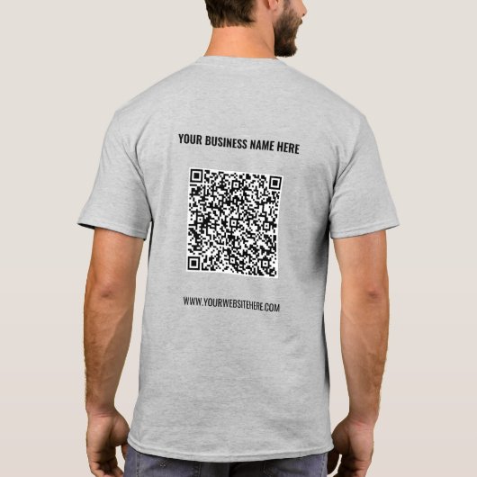 Vorlage für benutzerdefinierten QR-Code und T - Sh T-Shirt (Rückseite)