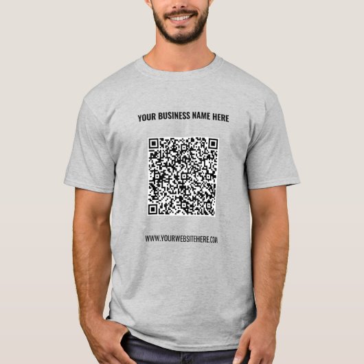 Vorlage für benutzerdefinierten QR-Code und T - Sh T-Shirt (Vorderseite)