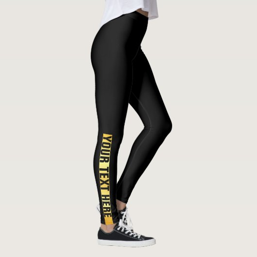 Vorlage für benutzerdefinierten Schwarz- und Gold- Leggings (Rechts)