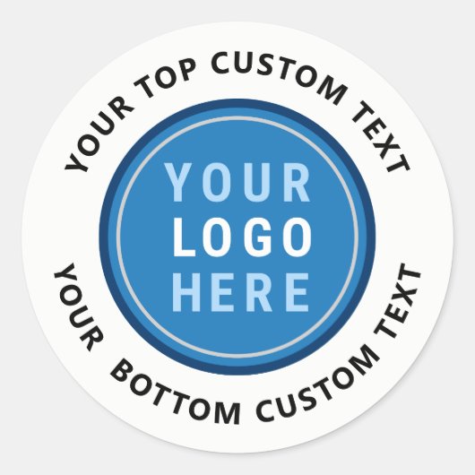 Vorlage für benutzerdefiniertes einfaches Firmenlo Runder Aufkleber (Vorderseite)