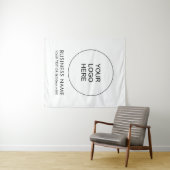 Vorlage für benutzerdefiniertes Firmenlogo Hinzufü Wandteppich (Beispiel (Horizontal))