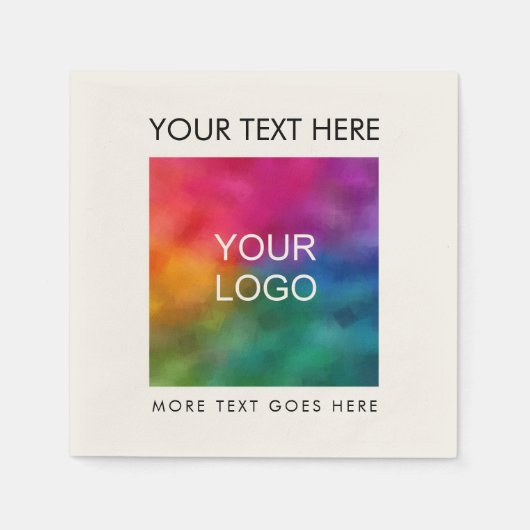 Vorlage für benutzerdefiniertes Firmenlogo Serviette (Vorderseite)