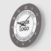 Vorlage für benutzerdefiniertes Firmenlogo und Tex Große Wanduhr (Winkel)