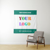 Vorlage für benutzerdefiniertes Firmenlogo und Tex Wandteppich (Beispiel)