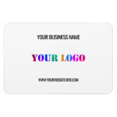 Vorlage für benutzerdefiniertes Logo und Text-Werb Magnet (Horizontal)