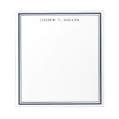 Vorlage für berufliche blaue Personalisierte Navy- Notizblock (Vorderseite)