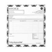 Vorlage für berufliche Geschäftsrechnungen mit Gre Notizblock (Vorderseite)