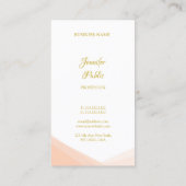 Vorlage für Berufliche Goldene Skriptnamen Visitenkarte (Rückseite)