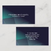 Vorlage für berufliche, moderne Blue Business Card Visitenkarte (Vorne/Hinten)
