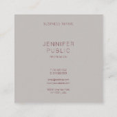 Vorlage für berufliche, moderne Trend-Farben Quadratische Visitenkarte (Rückseite)