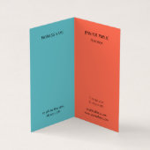 Vorlage für Berufliche Monogramme in eleganten Far Visitenkarten (Innenseite)