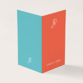 Vorlage für Berufliche Monogramme in eleganten Far Visitenkarten (Vorderseite)