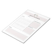 Vorlage für Berufliche rosa Ästhetik Notizblock (angewinkelt)