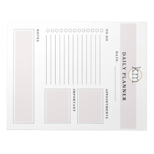 Vorlage für Berufliche rosa Ästhetik Notizblock (Vorderseite)