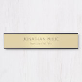 Vorlage für berufliche Schwarz-Gold-Glamour Türschild (Vorderseite )
