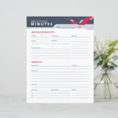 Vorlage für berufliche Sitzungsprotokolle (Stehend Vorderseite)