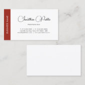 Vorlage für berufliche Skriptnamen Moderne Elegant Visitenkarte (Vorne/Hinten)