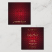 Vorlage für Beruflichen kalligrafischen Text Quadratische Visitenkarte (Vorne/Hinten)