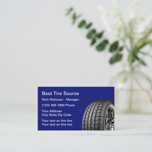 Vorlage für Best Tire Store Business Card Visitenkarte (Stehend Vorderseite)
