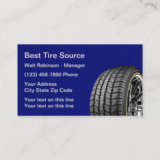 Vorlage für Best Tire Store Business Card Visitenkarte (Vorderseite)