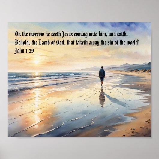 Vorlage für Bibelversen, Werteplakatpapier (Matte) Poster (Vorne)