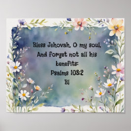 Vorlage für Bibelversen, Werteplakatpapier (Matte) Poster