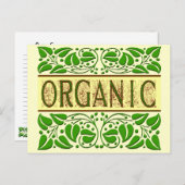 Vorlage für Bio grüne Blätter Referenzkarte Postkarte (Vorne/Hinten)