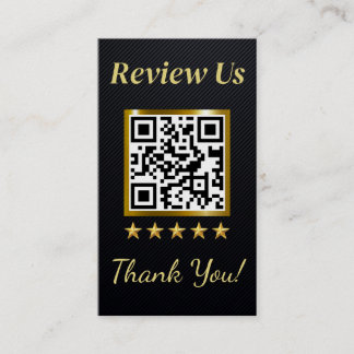 Vorlage für Black & Gold Business Review Card Visitenkarte