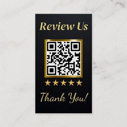 Vorlage für Black & Gold Business Review Card Visitenkarte (Vorderseite)