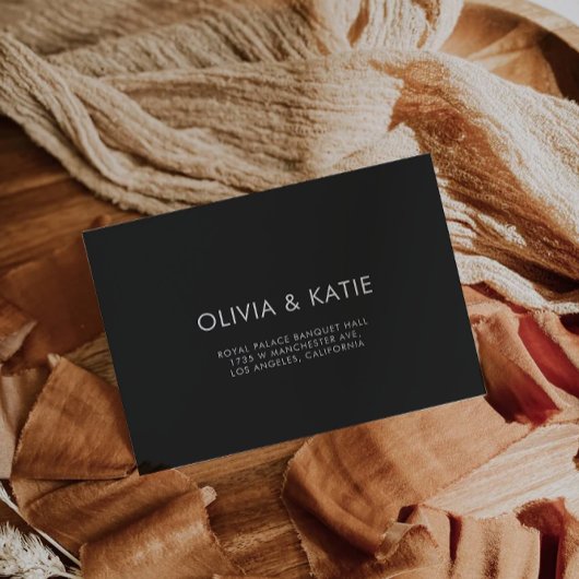 Vorlage für Black Wedding Envelope