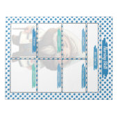 Vorlage für blaue Dr. Gnome-Krankenpflege-Fähigkei Notizblock (Vorderseite)