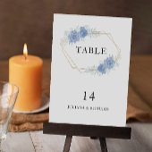 Vorlage für blaue Hochzeitstabellen