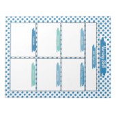 Vorlage für blaue Krankenpflege Notizblock (Vorderseite)