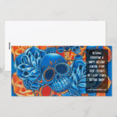 Vorlage für blaue und orangefarbene Skulls Fotokar (Vorne/Hinten)