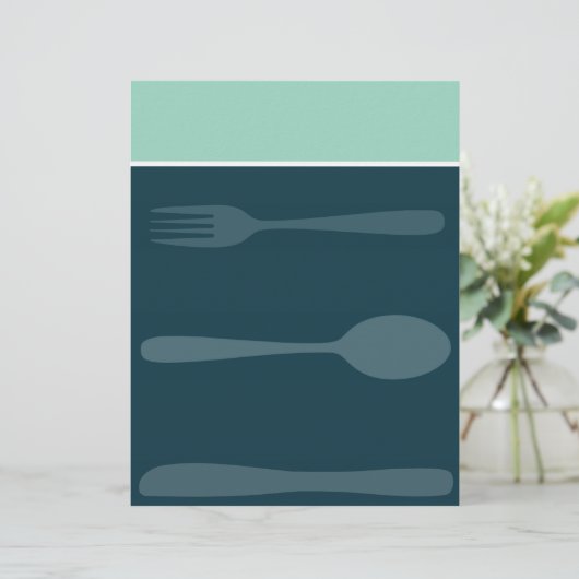 Vorlage für blaues Menü (Stehend Vorderseite)