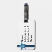 Vorlage für Blue Star-Gepäckstempel Gepäckanhänger (Rückseite vertikal)