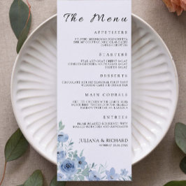 Vorlage für Blue Wedding Menu Cards