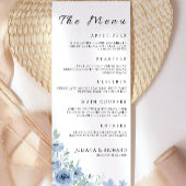 Vorlage für Blue Wedding Menu Cards
