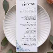 Vorlage für Blue Wedding Menu Cards