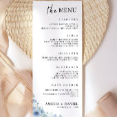 Vorlage für Blue Wedding Menu Cards