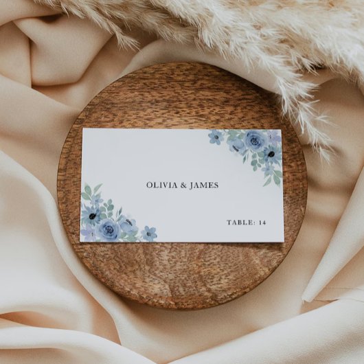 Vorlage für Blue Wedding-Platzkarten