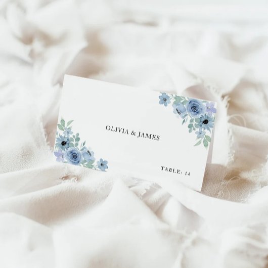 Vorlage für Blue Wedding-Platzkarten