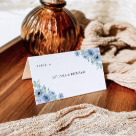 Vorlage für Blue Wedding-Platzkarten