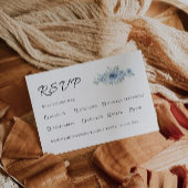 Vorlage für Blue Wedding RSVP Card