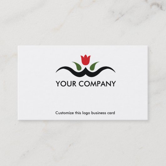 Vorlage für Blume-Logo-Visitenkarten Visitenkarte (Vorderseite)