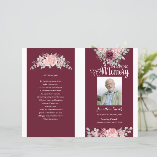 Vorlage für Blumenbeerdigung (Stehend Vorderseite)