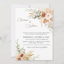 Vorlage für Bohemische Hochzeitskarte