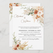 Vorlage für Bohemische Hochzeitskarte (Vorne/Hinten)